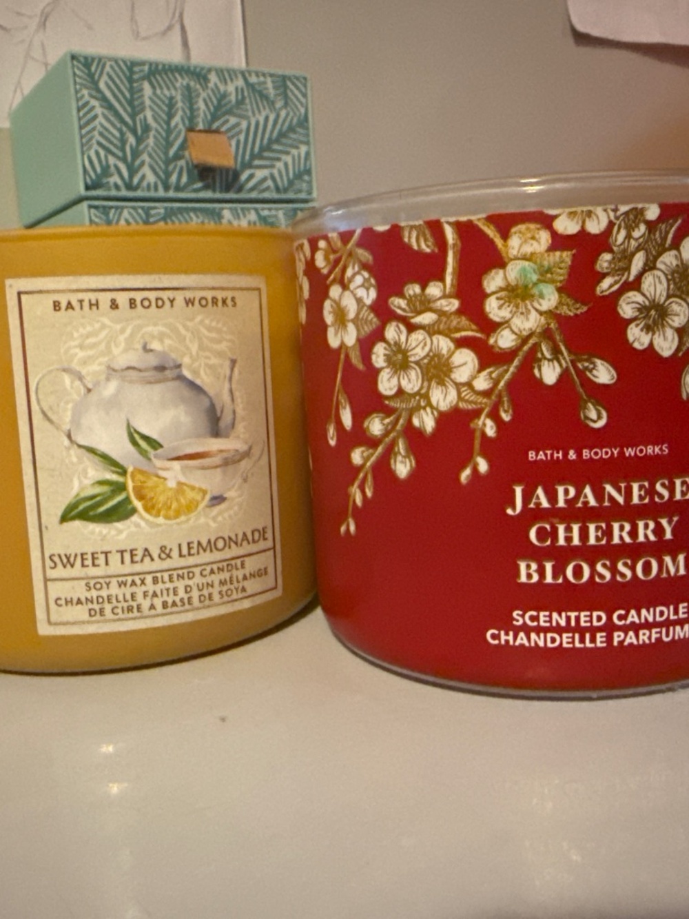 Bath & Body Works Scented Candle Bundle | Sweet Tea & Lemonade + Japanese Cherry